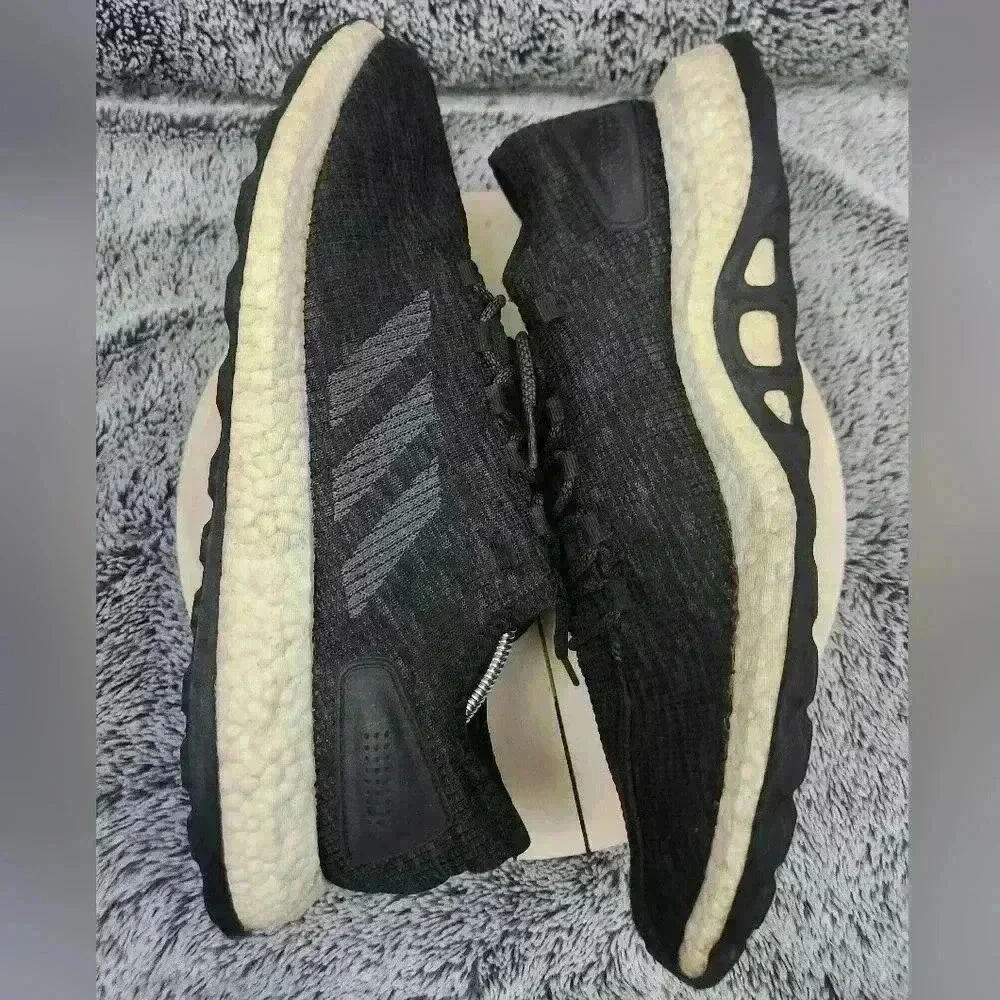 Adidas Pureboost Core Black Dark Solid Grey Sneakers Shoes Men Size 13 CP9326